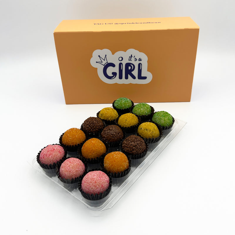 Baby Girl Fruits Assortment Brigadeiros — handcrafted Brazilian brigadeiro gift