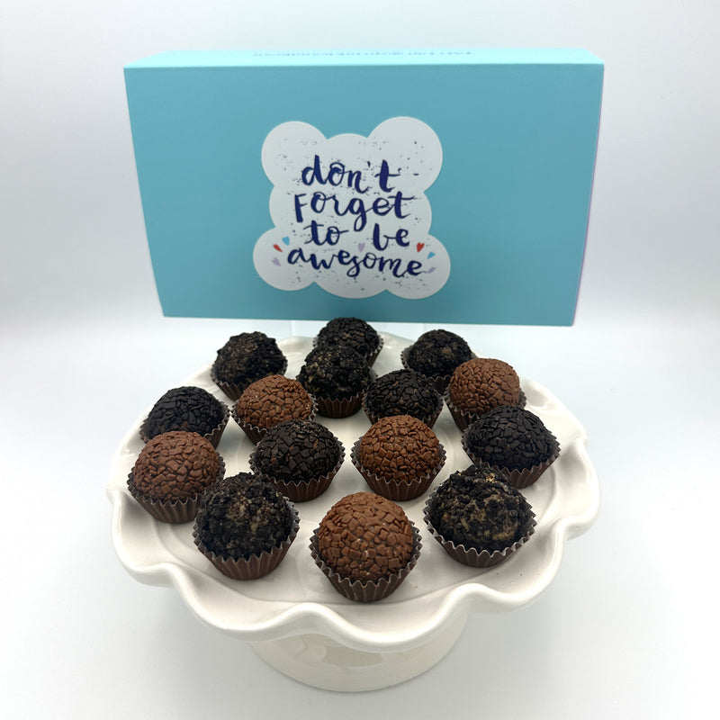 Don't Forget to be Awesome - Chocolate Lovers Brigadeiros — handcrafted Brazilian brigadeiro gift
