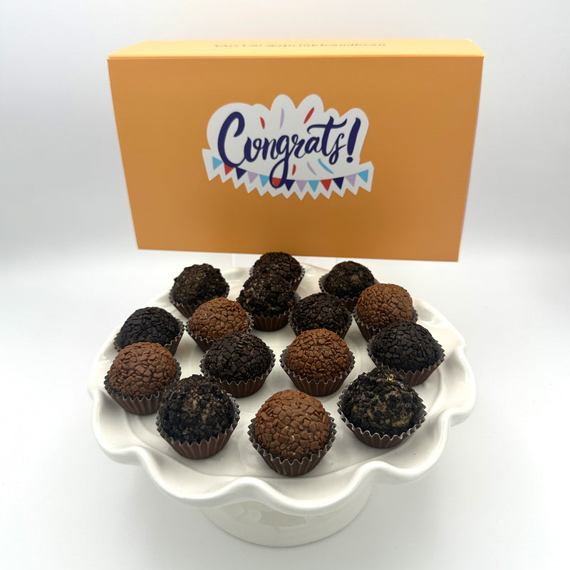 Congrats Chocolate Lovers Brigadeiros — handcrafted Brazilian brigadeiro gift