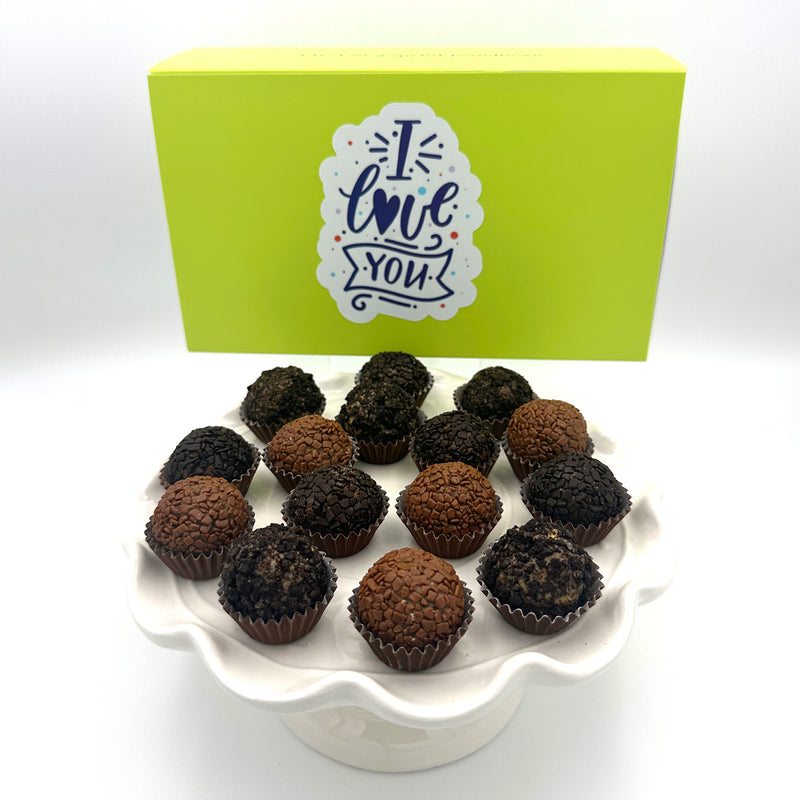 I Love You Chocolate Lovers Brigadeiros — handcrafted Brazilian brigadeiro gift