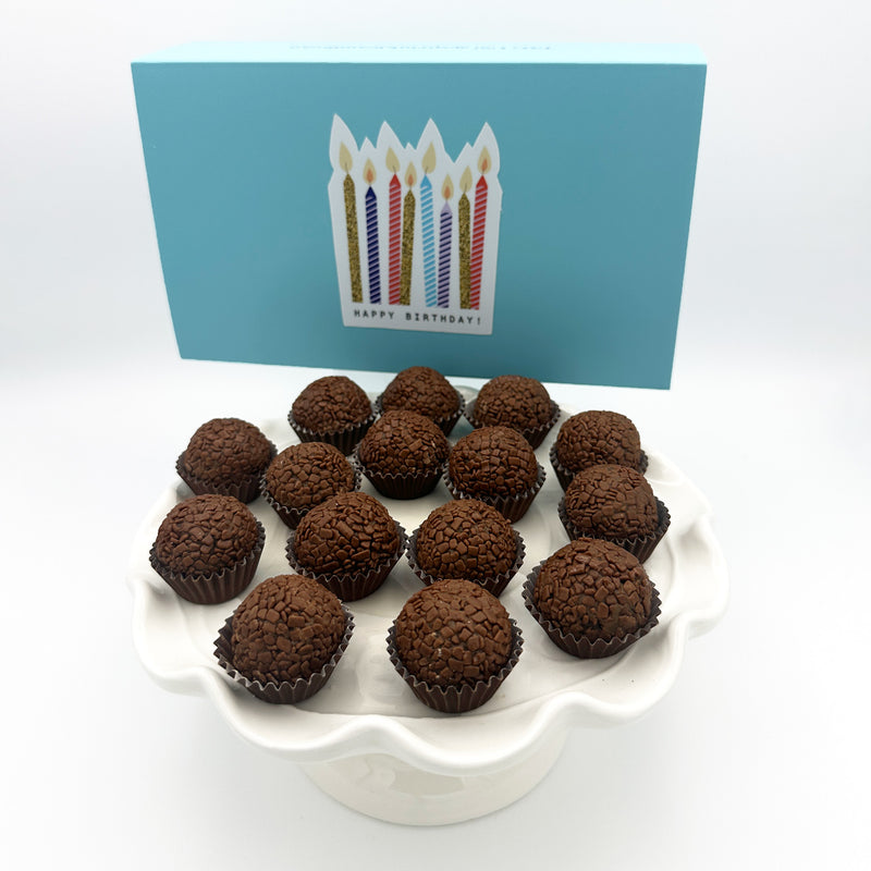 Birthday Milk Chocolate Brigadeiros — handcrafted Brazilian brigadeiro birthday gift