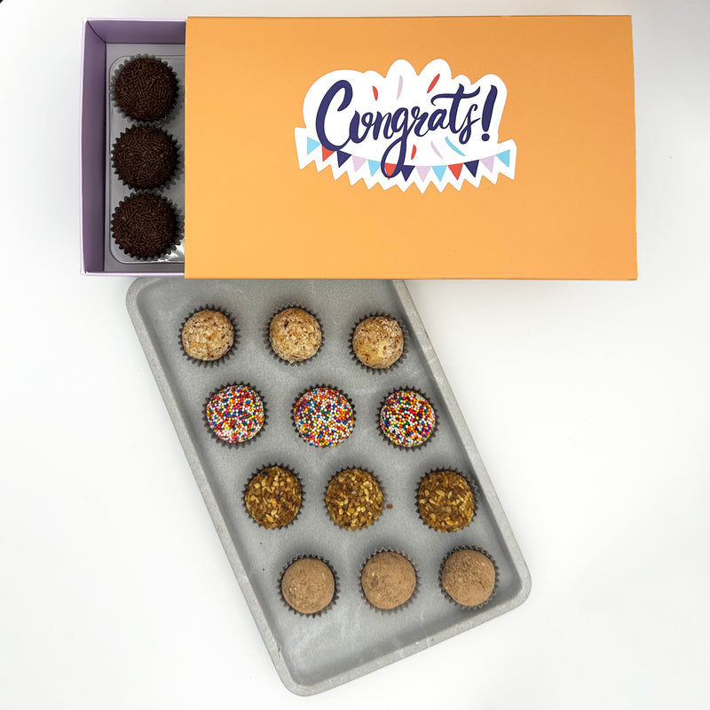 Congrats Specialty Celebration Brigadeiros — handcrafted Brazilian brigadeiro gift