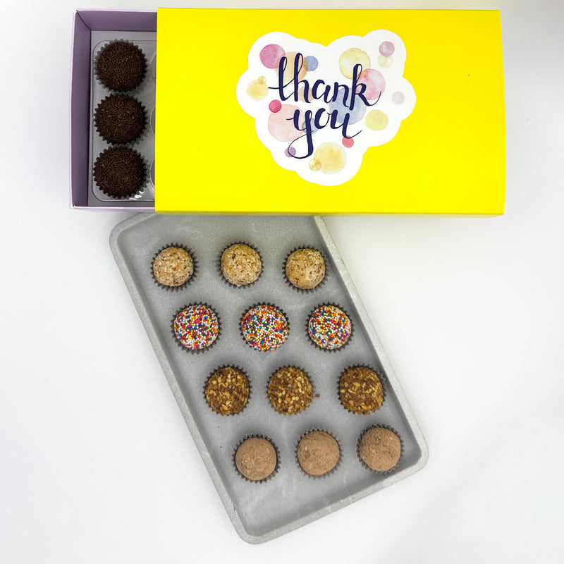Thank You Specialty Celebration Brigadeiros — handcrafted Brazilian brigadeiro gift
