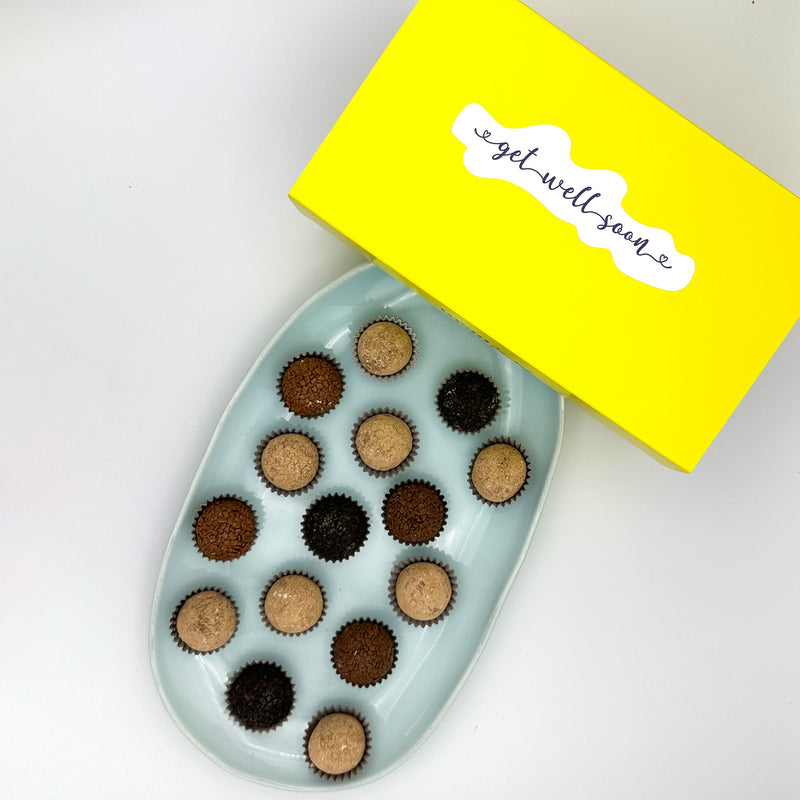 Get Well Soon Chocolate + Coffee Brigadeiros — handcrafted Brazilian brigadeiro gift