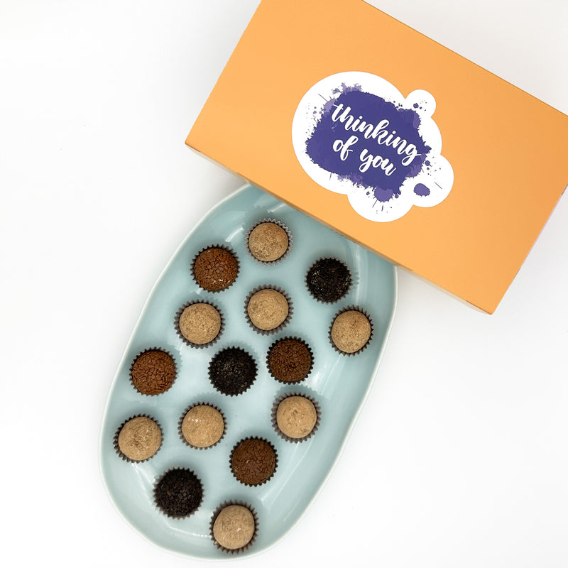 Thinking of You Chocolate + Coffee Brigadeiros — handcrafted Brazilian brigadeiro gift
