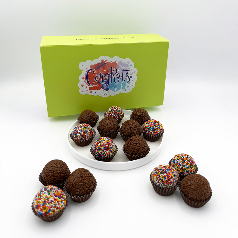 Congrats Milk Chocolate Celebration Brigadeiros — handcrafted Brazilian brigadeiro gift