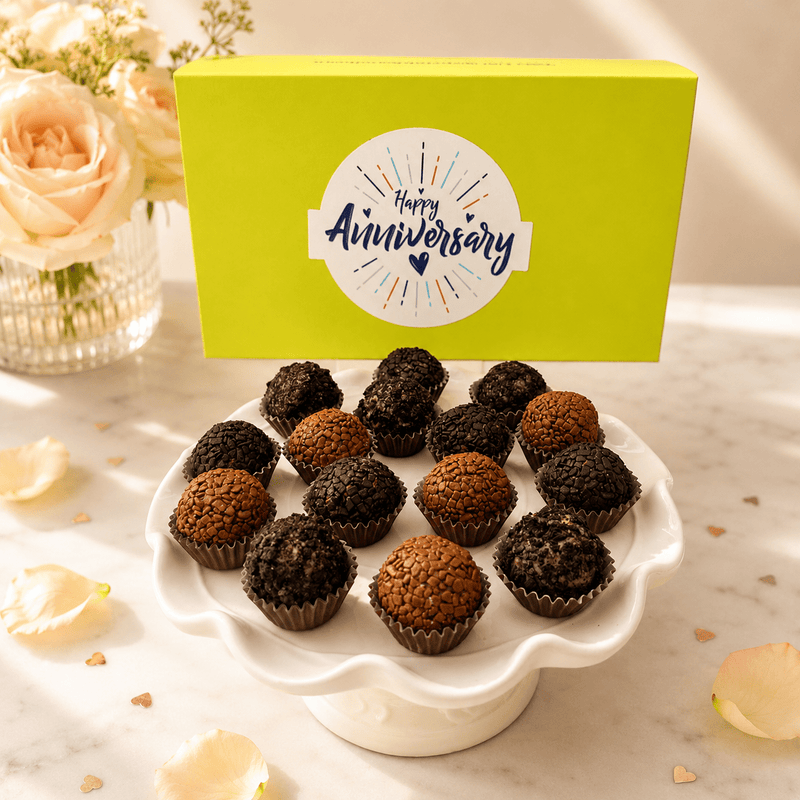 Anniversary Chocolate Lovers Brigadeiros — handcrafted Brazilian brigadeiro gift