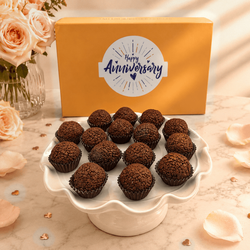 Anniversary Milk Chocolate Brigadeiros — handcrafted Brazilian brigadeiro gift