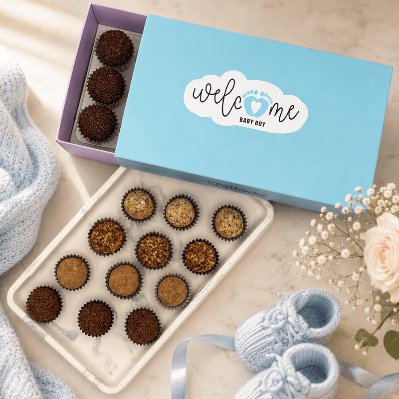 Baby Boy Specialty Assortment Brigadeiros — handcrafted Brazilian brigadeiro gift