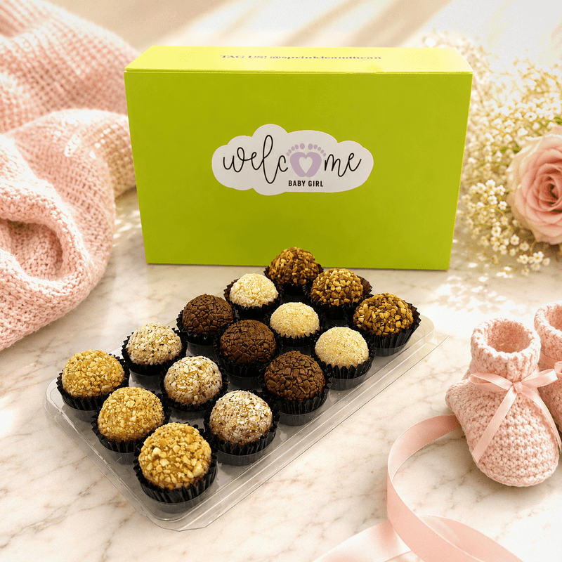 Baby Girl Nut Assortment Brigadeiros — handcrafted Brazilian brigadeiro gift
