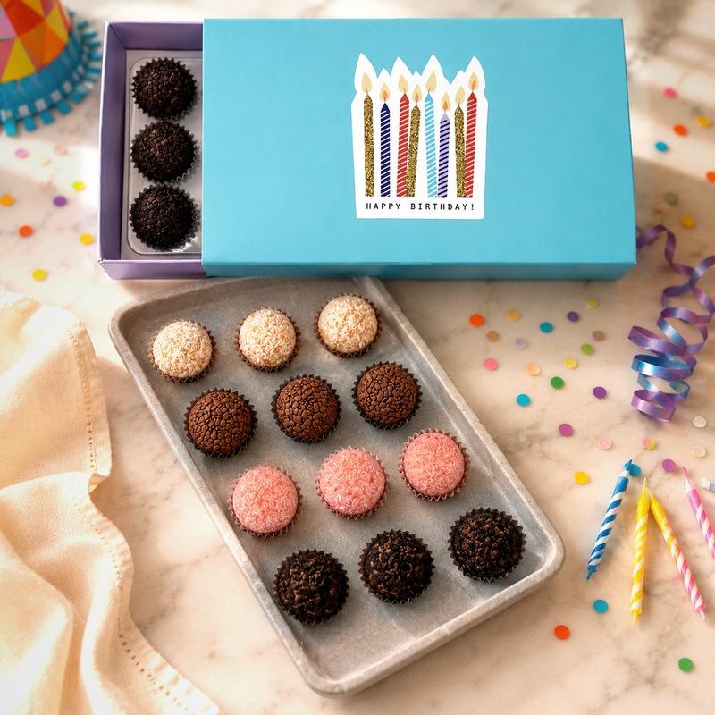 Birthday Classic Brigadeiros — handcrafted Brazilian brigadeiro birthday gift