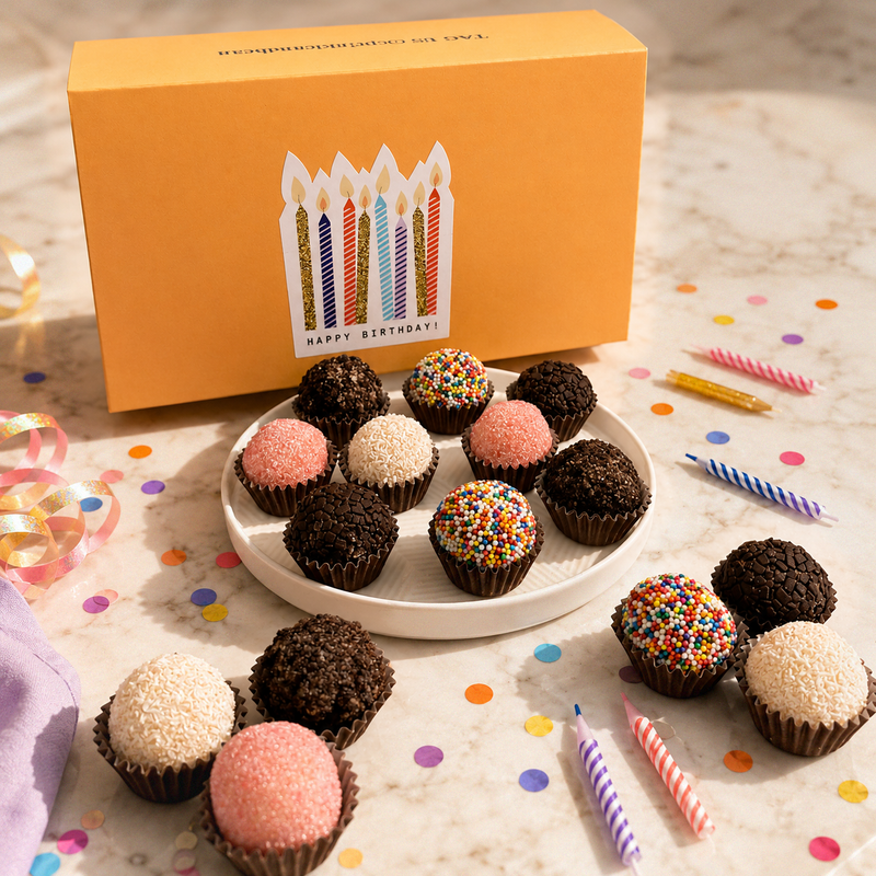 Birthday Classic Celebration Brigadeiros β handcrafted Brazilian brigadeiro birthday gift