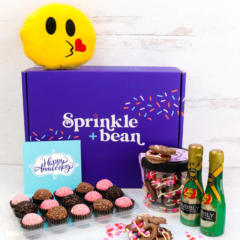 Champagne + Strawberry Celebrations — handcrafted Brazilian brigadeiro gift