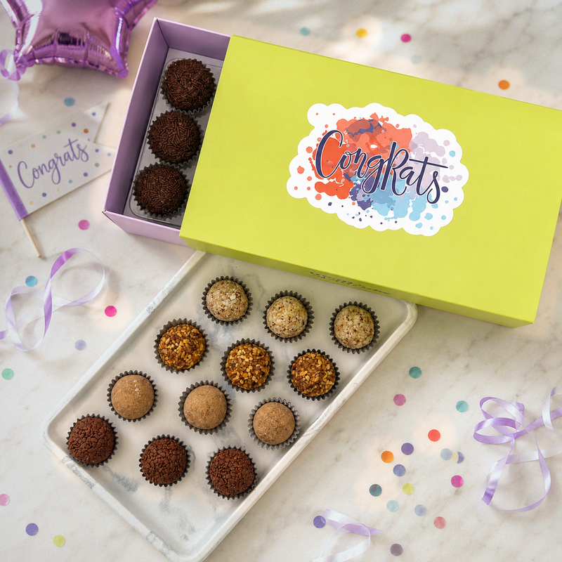 Congrats Specialty Assortment Brigadeiros — handcrafted Brazilian brigadeiro gift