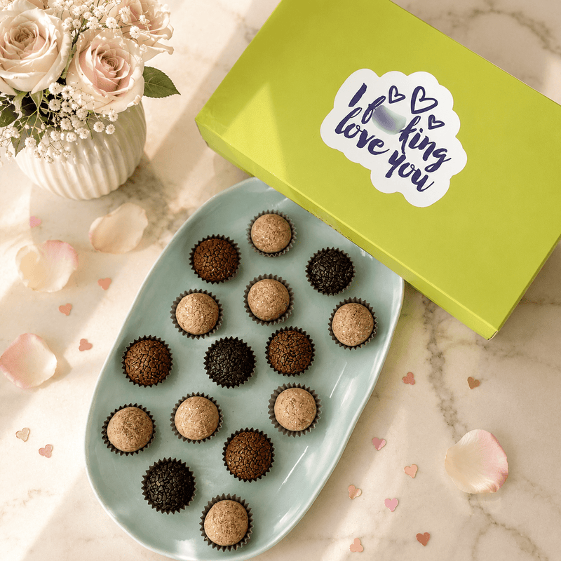 I F-Ing Love You Chocolate + Coffee Brigadeiros — handcrafted Brazilian brigadeiro gift