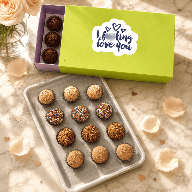 I F-ing Love You! Specialty Celebration Brigadeiros — handcrafted Brazilian brigadeiro gift