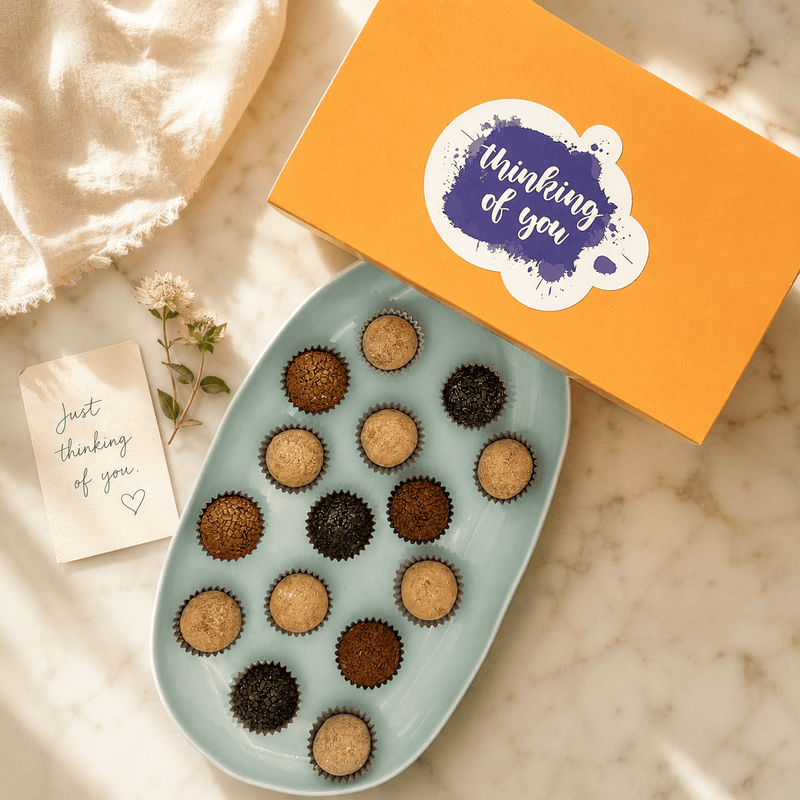 Thinking of You Chocolate + Coffee Brigadeiros — handcrafted Brazilian brigadeiro gift
