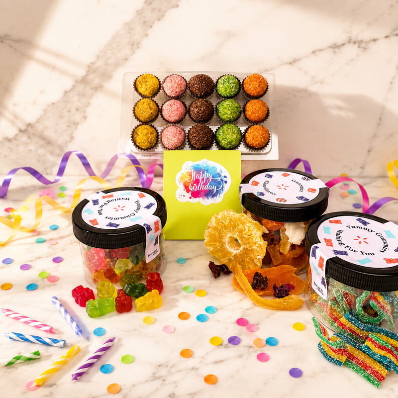 Wishing you a Fruitful Birthday — handcrafted Brazilian brigadeiro birthday gift