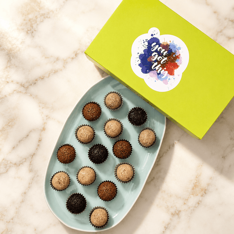 You Got This! Chocolate + Coffee Brigadeiros — handcrafted Brazilian brigadeiro gift