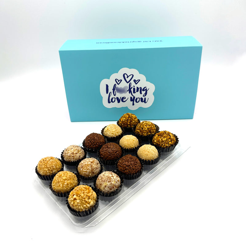 I F-Ing Love You Nut Assortment Brigadeiros — handcrafted Brazilian brigadeiro gift