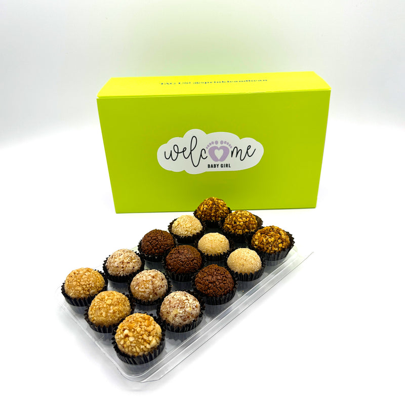 Baby Girl Nut Assortment Brigadeiros — handcrafted Brazilian brigadeiro gift