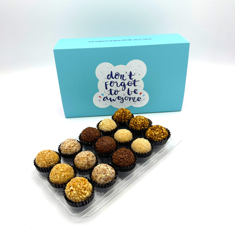 Don't Forget to be Awesome Nut Assortment Brigadeiros — handcrafted Brazilian brigadeiro gift