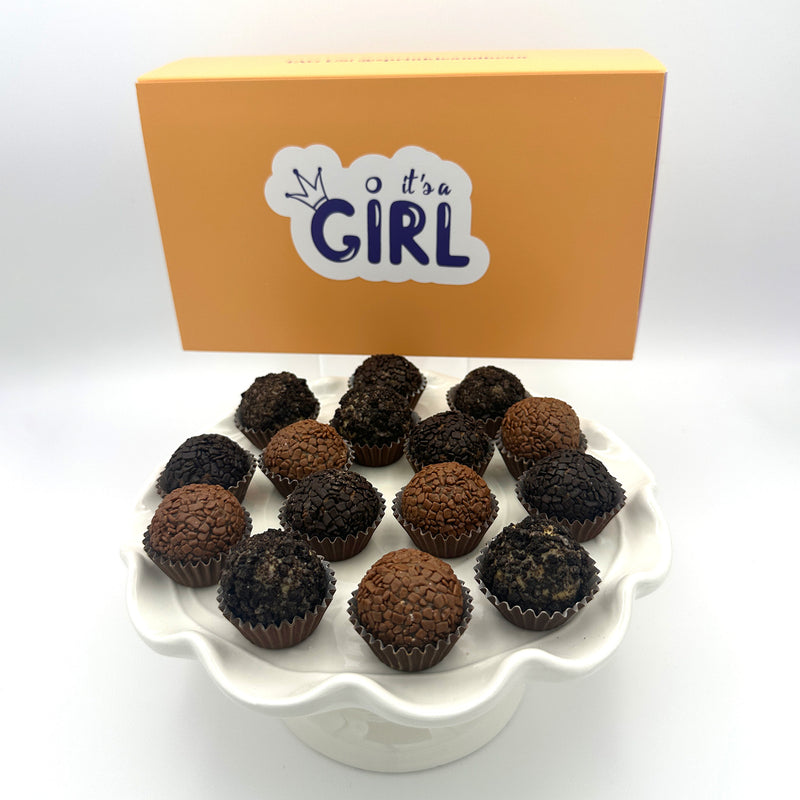 Baby Girl Chocolate Lovers Brigadeiros — handcrafted Brazilian brigadeiro gift