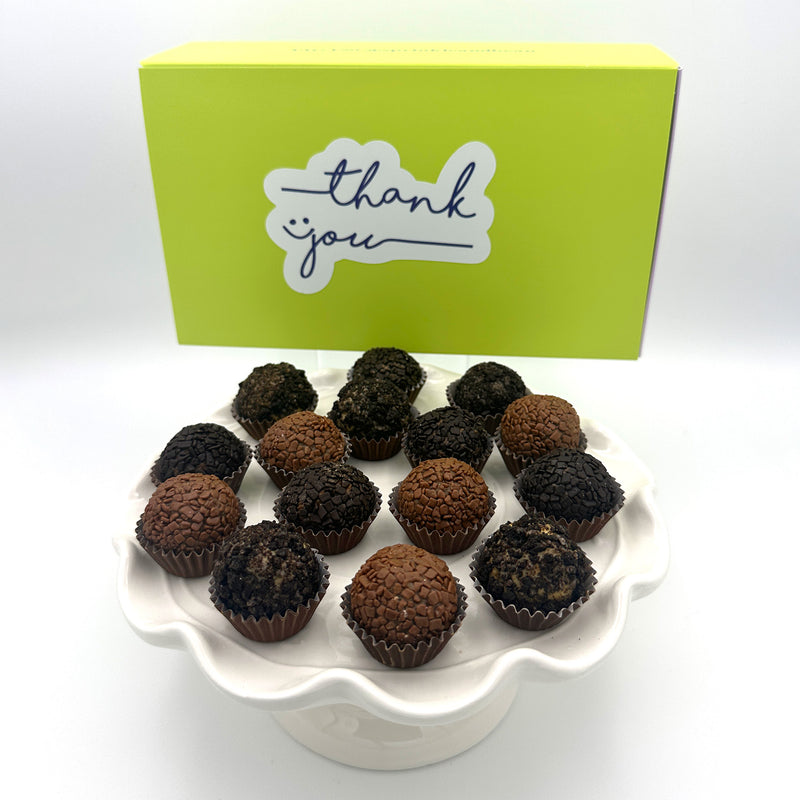 Thank You Chocolate Lovers Brigadeiros — handcrafted Brazilian brigadeiro gift