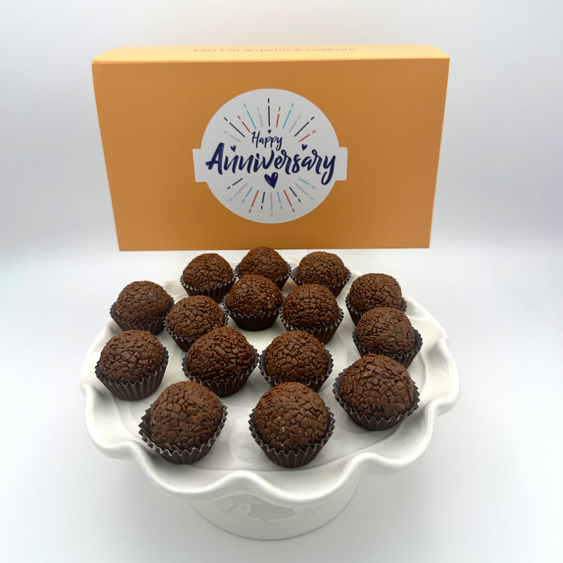 Anniversary Milk Chocolate Brigadeiros — handcrafted Brazilian brigadeiro gift