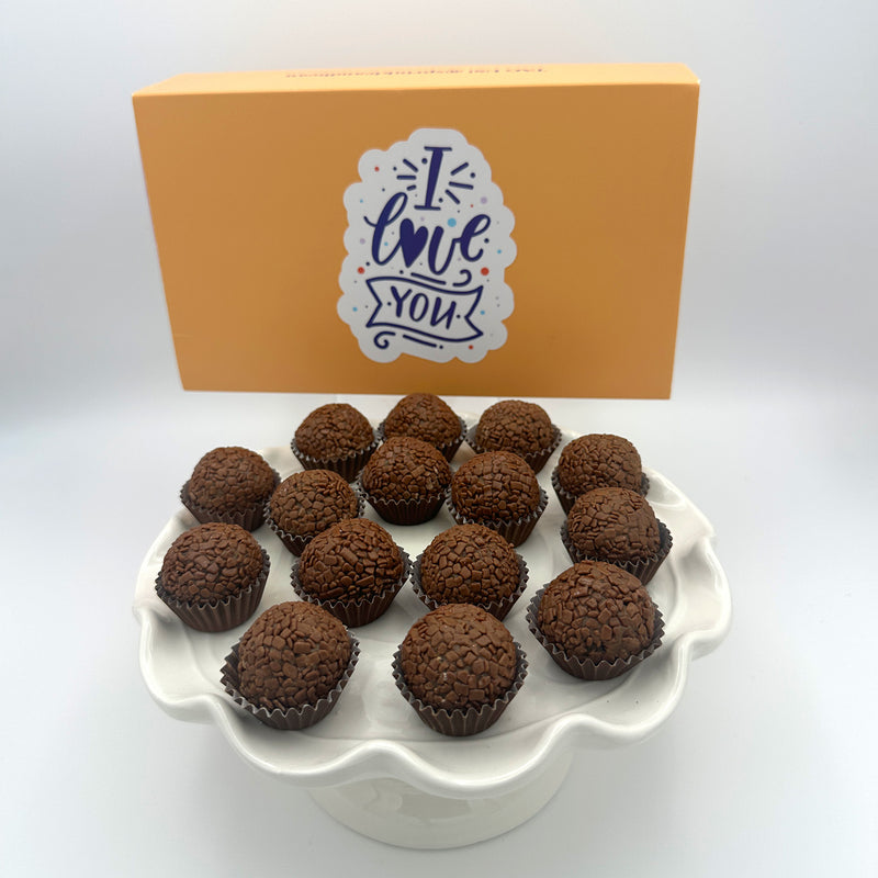 I Love You Milk Chocolate Brigadeiros — handcrafted Brazilian brigadeiro gift