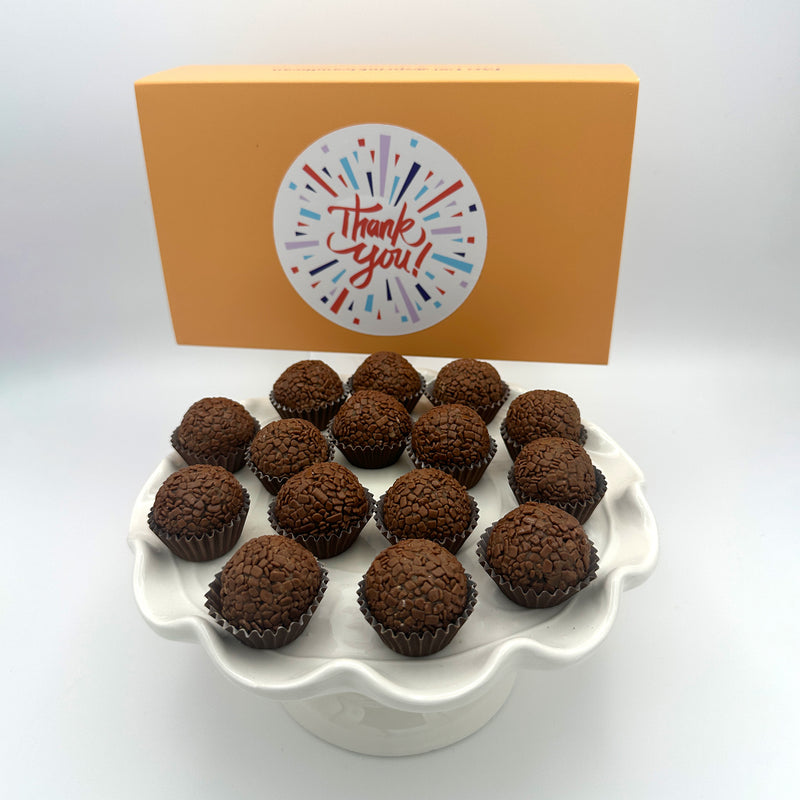 Thank You Milk Chocolate Brigadeiros — handcrafted Brazilian brigadeiro gift