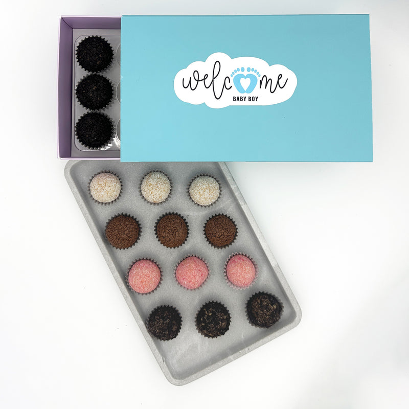 Baby Boy Classic Brigadeiros — handcrafted Brazilian brigadeiro gift