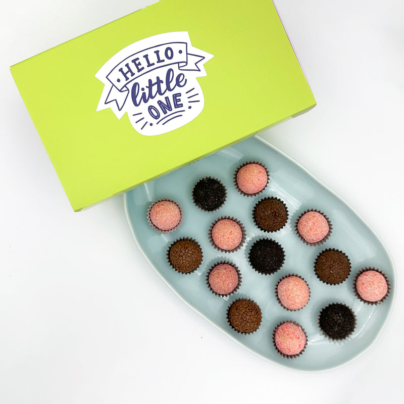 New Baby Chocolate + Strawberries Brigadeiros — handcrafted Brazilian brigadeiro gift