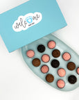Baby Boy Chocolate + Strawberries Brigadeiros