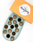 An exquisite box of Anniversary Coffee + Chocolate Brigadeiros, perfect for celebrating an anniversary.