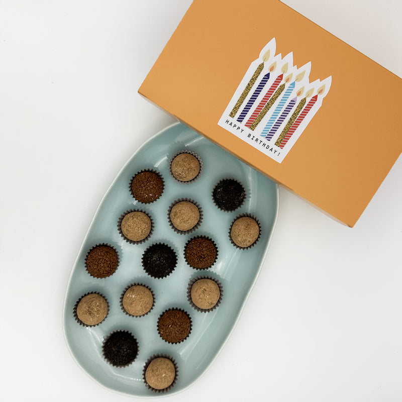 Birthday Coffee + Chocolate Brigadeiros — handcrafted Brazilian brigadeiro birthday gift