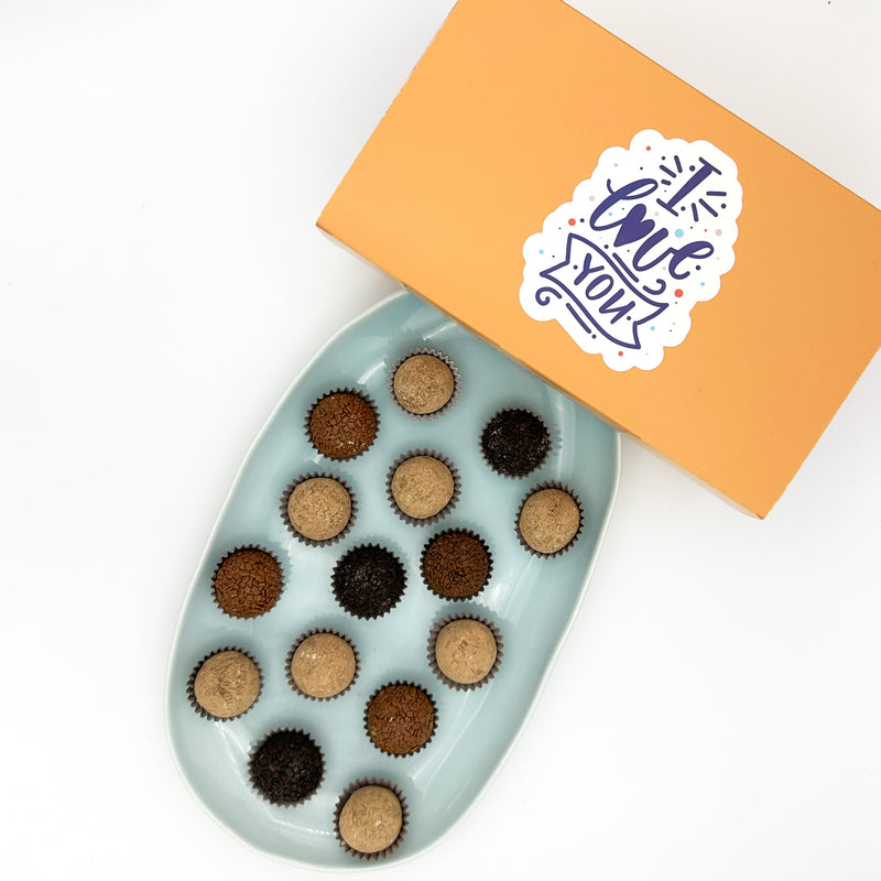I Love You Chocolate  + Coffee Brigadeiros — handcrafted Brazilian brigadeiro gift