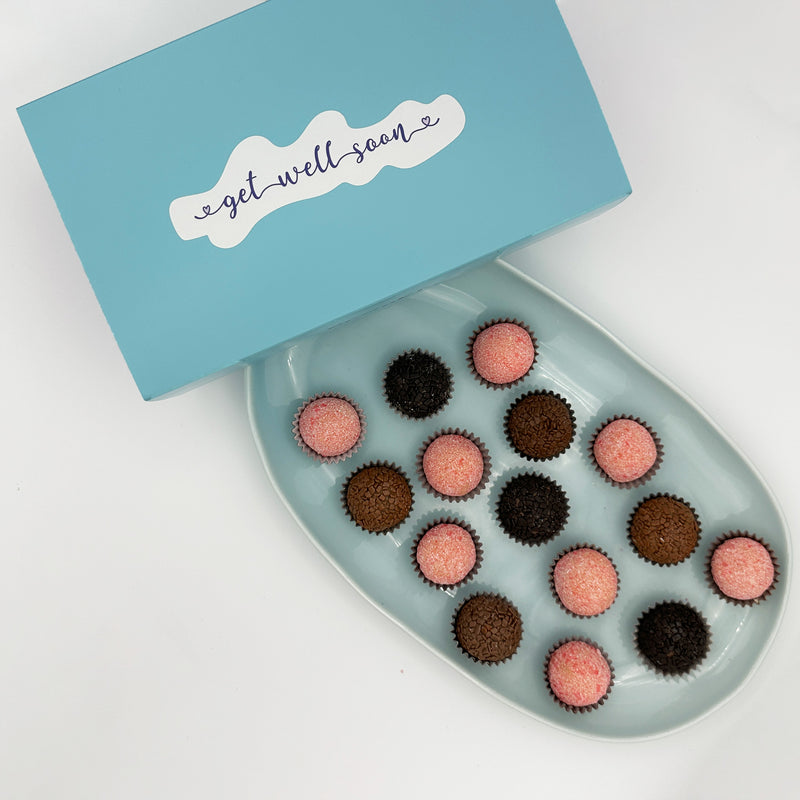 Get Well Soon Chocolate  + Strawberries Brigadeiros — handcrafted Brazilian brigadeiro gift