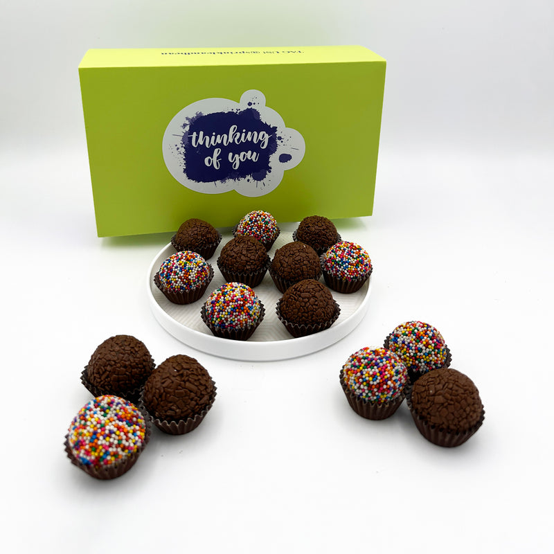 Thinking of You Milk Chocolate Celebration Brigadeiros — handcrafted Brazilian brigadeiro gift