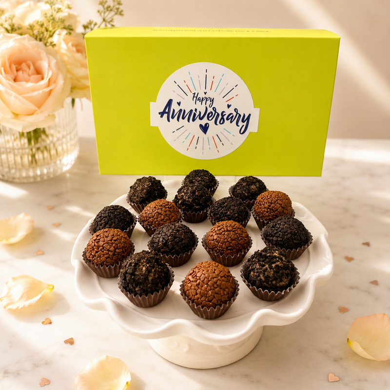 Anniversary Chocolate Lovers Brigadeiros — handcrafted Brazilian brigadeiro gift