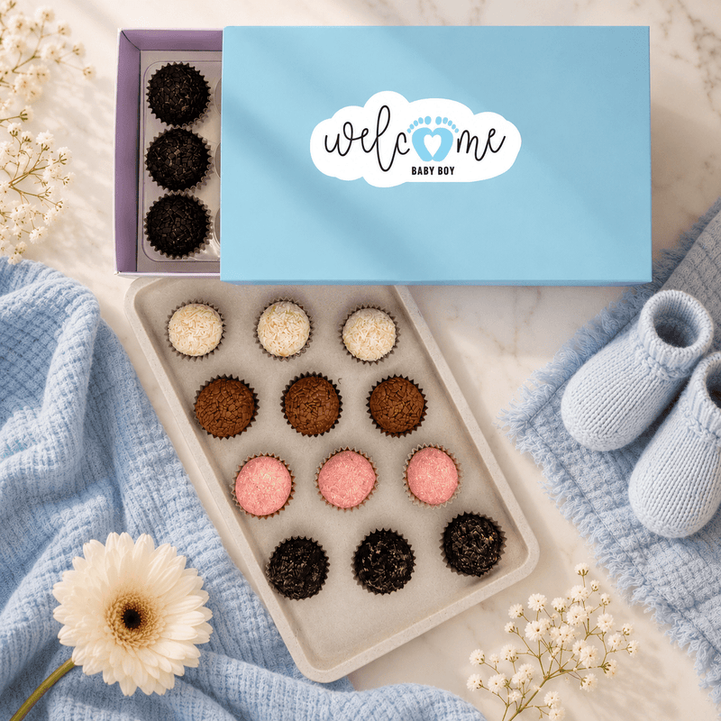 Baby Boy Classic Brigadeiros — handcrafted Brazilian brigadeiro gift