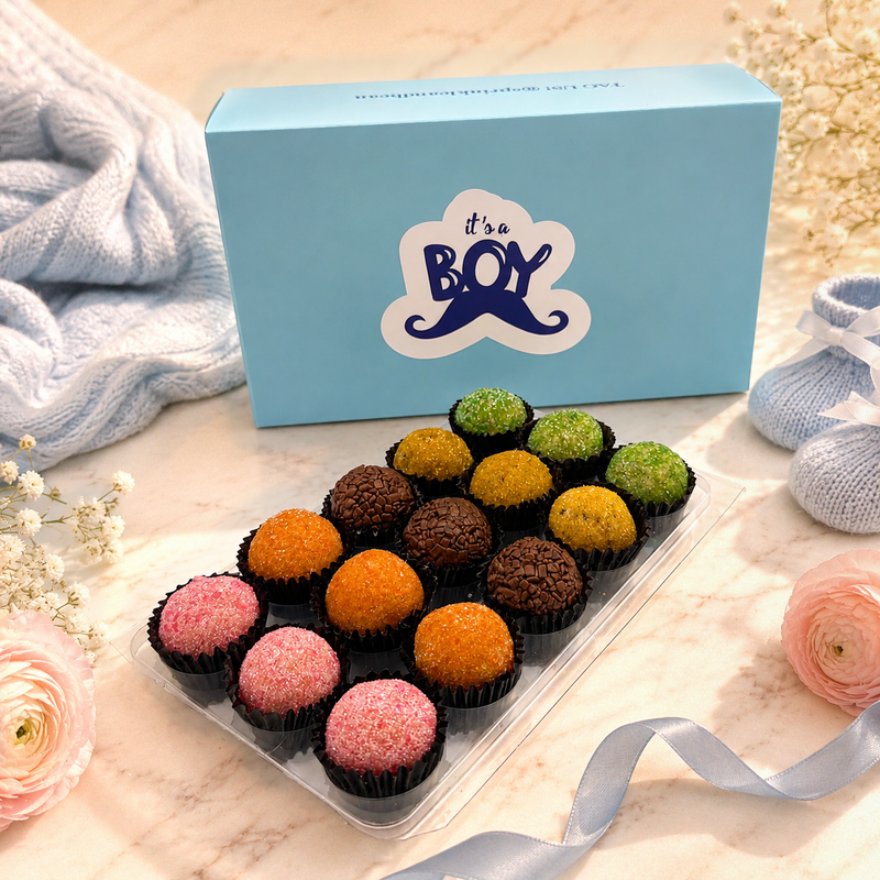 Baby Boy Fruits Assortment Brigadeiros — handcrafted Brazilian brigadeiro gift