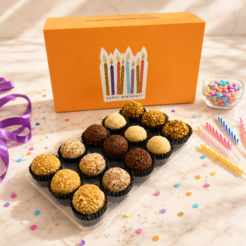 Birthday Nut Brigadeiros — handcrafted Brazilian brigadeiro birthday gift