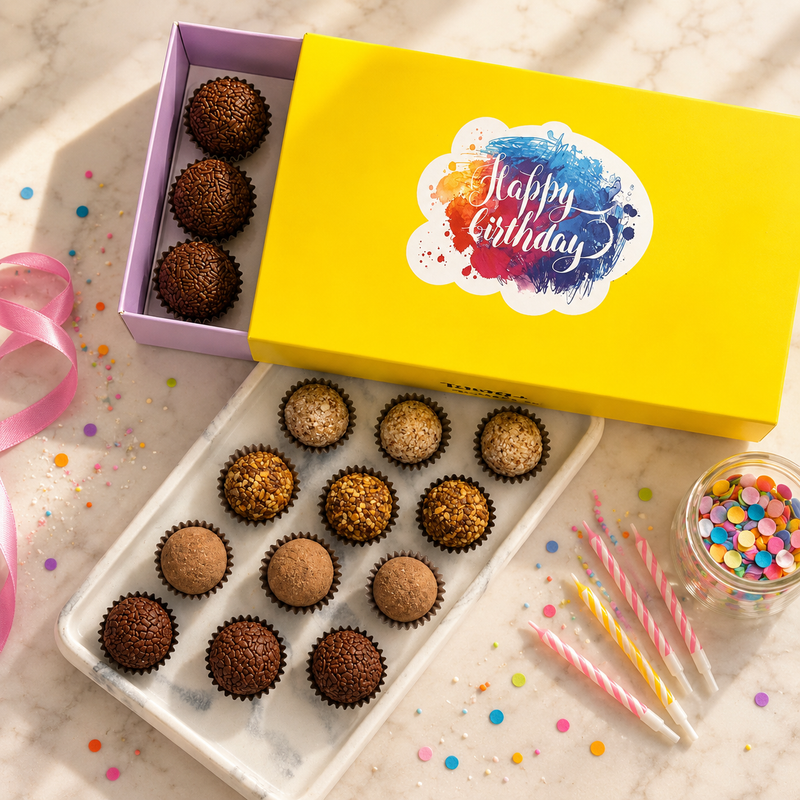 Birthday Specialty Brigadeiros — handcrafted Brazilian brigadeiro birthday gift
