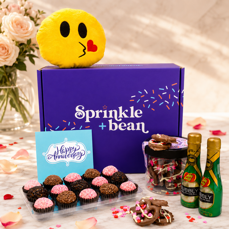 Champagne + Strawberry Celebrations — handcrafted Brazilian brigadeiro gift