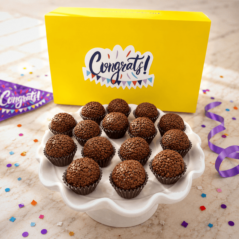 Congrats Milk Chocolate Brigadeiros — handcrafted Brazilian brigadeiro gift