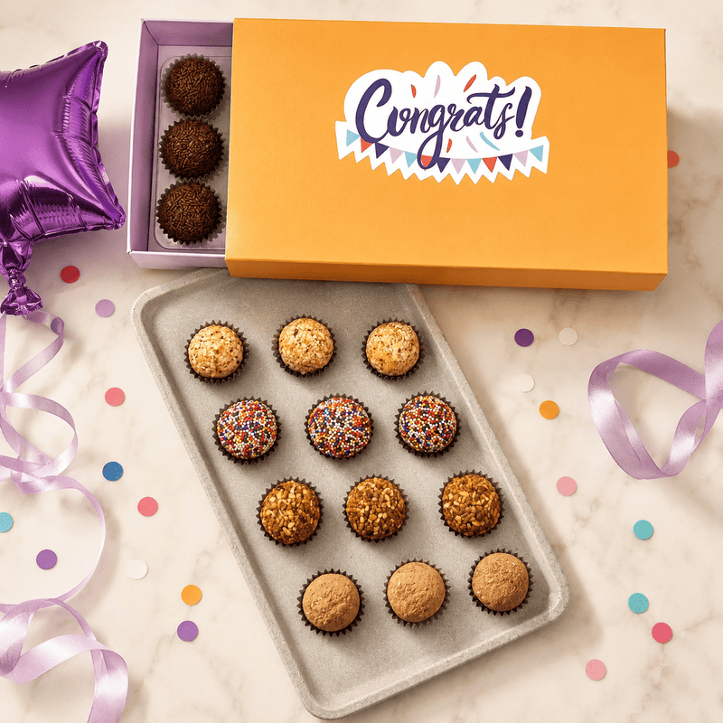 Congrats Specialty Celebration Brigadeiros — handcrafted Brazilian brigadeiro gift