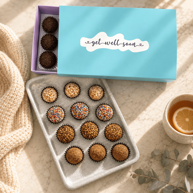 Get Well Soon Specialty Celebration Brigadeiros — handcrafted Brazilian brigadeiro gift