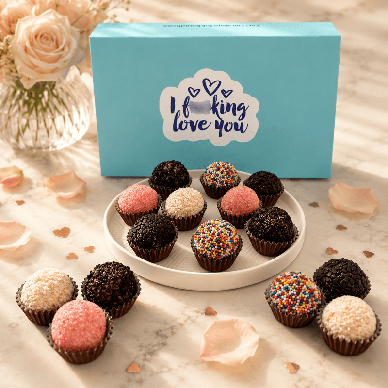 I F-ing Love You! Classic Celebration Brigadeiros — handcrafted Brazilian brigadeiro gift
