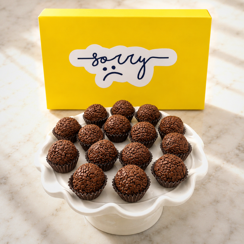 I'm Sorry Milk Chocolate Brigadeiros — handcrafted Brazilian brigadeiro gift